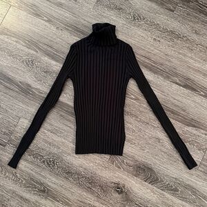 Veronica Beard Nellie Ribbed Turtleneck Pullover Sweater